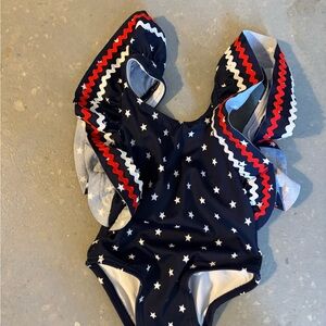 Janie and Jack Navy Star One Piece Swimsuit